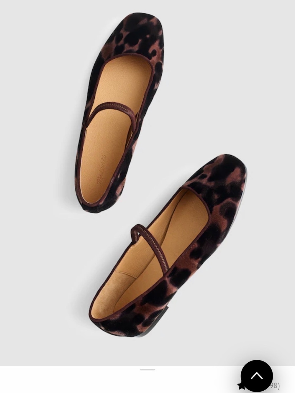 Madewell Leopard-Print Mary Jane Flats in Brown. Never worn